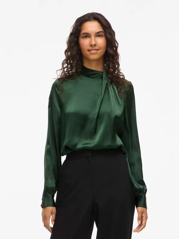 Product carousel image - VISOFIE HÖG HALS LÅNGÄRMAD TOPP, Laurel Wreath | 1