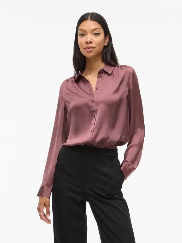 Product carousel image - VISOFIE LÅNGÄRMAD SKJORTA, Rose Brown | 1