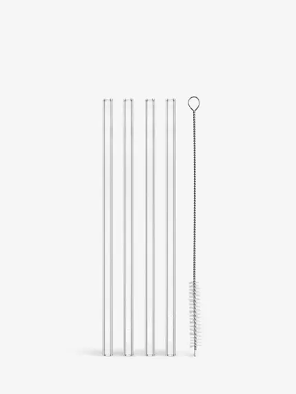 Viva sugrör inkl. rengöringsborste 200mm 4-pack