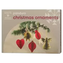 DIY-kit Christmas Ornaments, pyssla 16 julgranspynt med dragspelspapper