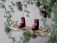 Julkula - Snowbord med pjäxor - 18 x 5 x 4 cm   95 kr   Köp