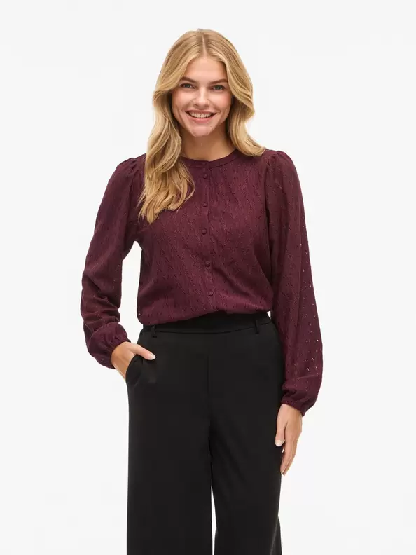 Product carousel image - VIMADURA RUND HALS SKJORTA, Fig | 1