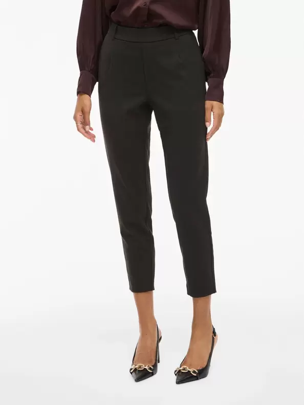 Product carousel image - VIVARONE SLIM FIT BYXOR MED HÖG MIDJA, Black | 1