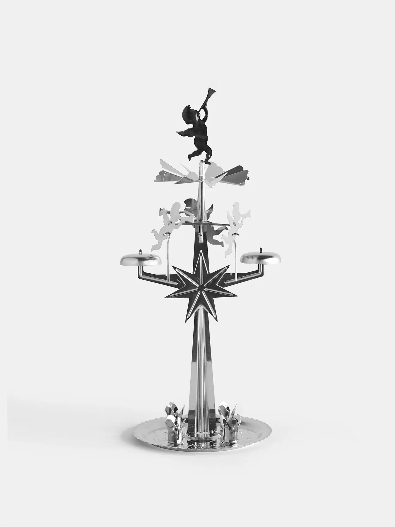 Musical Candle Ornament - Silver