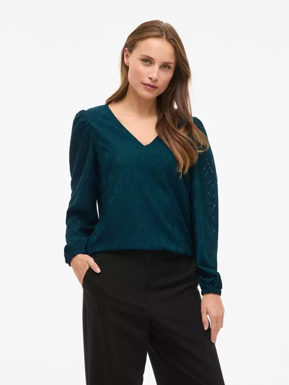 Product carousel image - VIFERO V-RINGNING LÅNGÄRMAD TOPP, Ponderosa Pine | 1