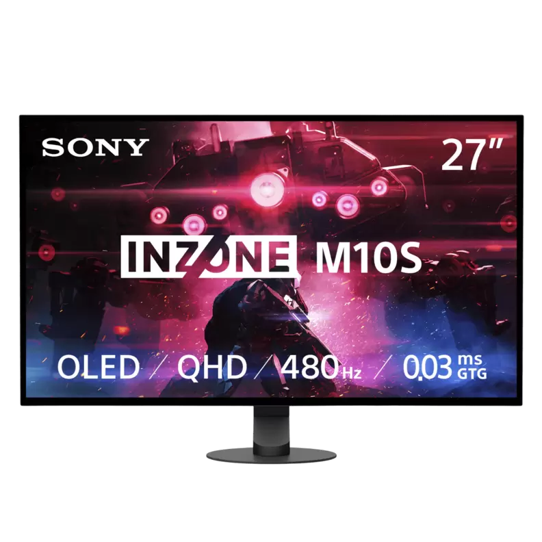 INZONE M10S | QHD OLED-spelskärm på 0,03 ms, 480 Hz och 27 tum