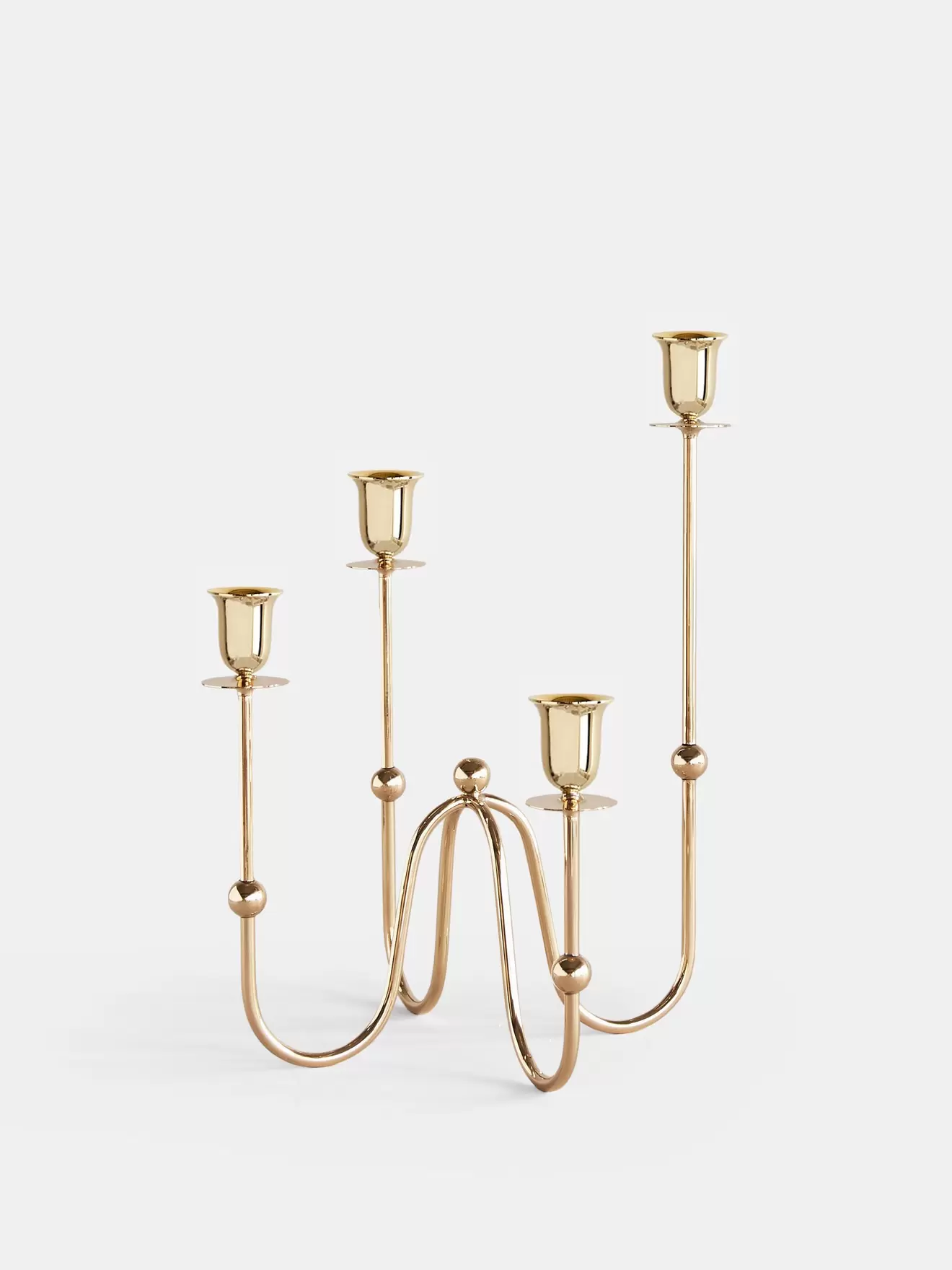 Totem Crown Candle Holder – Brass