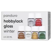 Hobbylack gloss 6×20 ml Winter – 6 blanka färger med känsla av jul & vinter