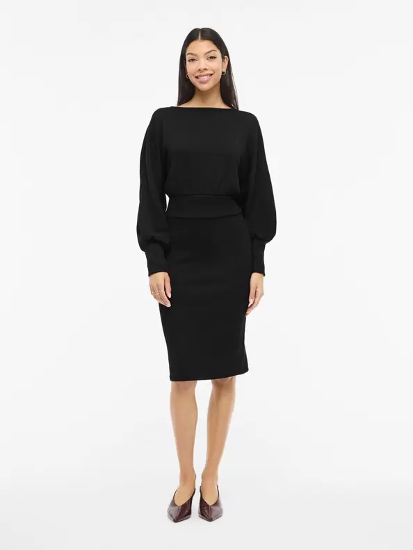 Product carousel image - VIRAFFI LÅNGA ÄRMAR MAXIKLÄNNING, Black | 1