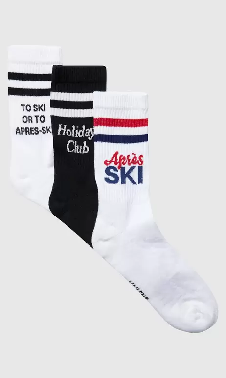 3-Pack Xmas After Ski Strumpor