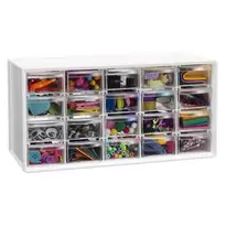 Pysselbyrå fylld med massor av pyssel & pyssel-tillbehör – 37,4×15,4×18,7 cm