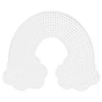 Pärlplatta Midi regnbåge med moln, 20×16,5 cm – för våra rörpärlor som är Ø5 mm