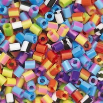 Rörpärlor Midi 1000 st med randmix i basfärger, Ø5 mm