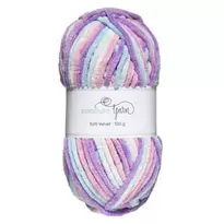 Garn Velvet 100g ljus pastell – garn i mjuka regnbågsskiftningar