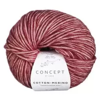Garn Cotton Merino 50g röd 125