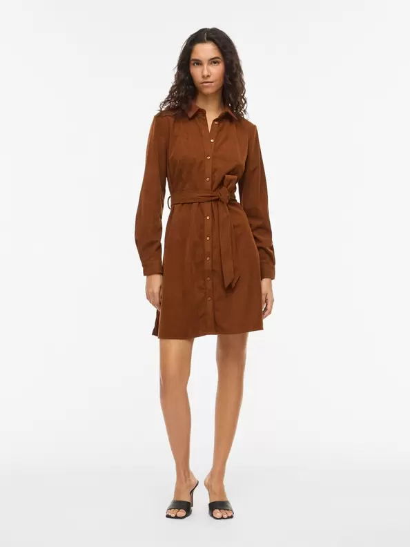 Product carousel image - VIELSA MANCHESTER KORT KLÄNNING, Toffee | 1