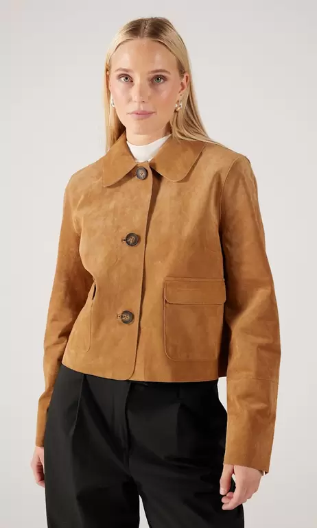 Suede Skinnjacka