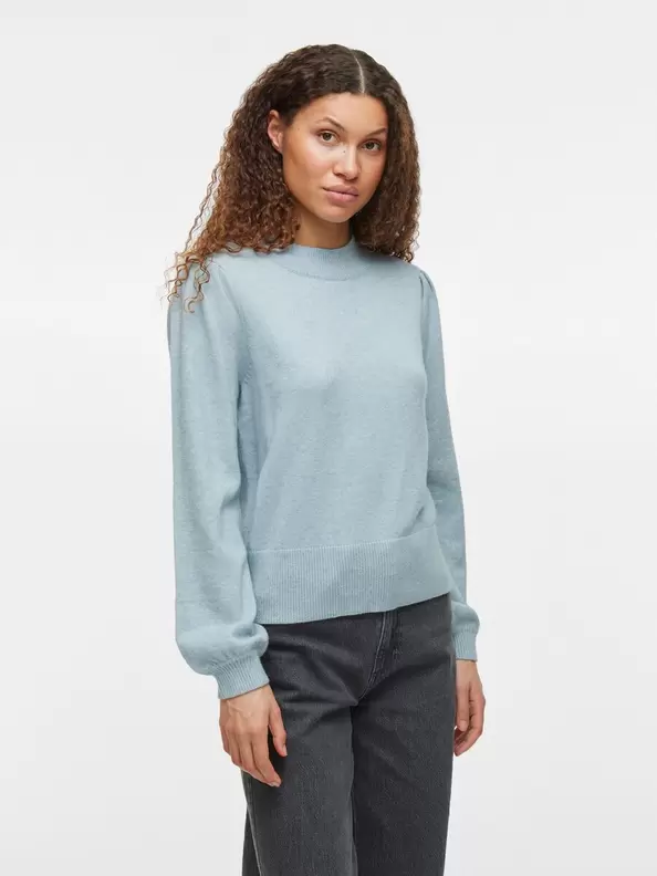 Product carousel image - HÖG HALS STICKAD TRÖJA, Tourmaline | 1