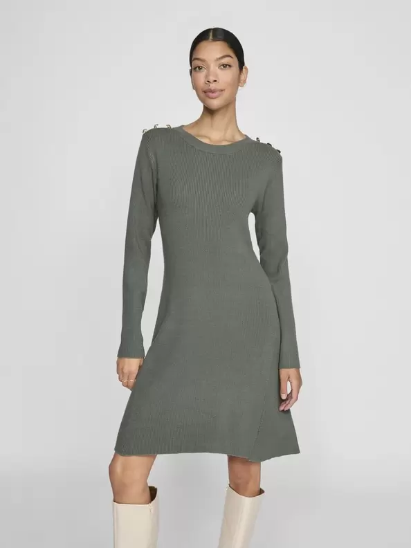 Product carousel image - LÅNGÄRMAD KORT KLÄNNING, Laurel Wreath | 1