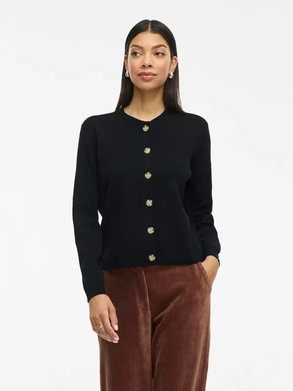 Product carousel image - VIOSTRIA MED KNAPPAR STICKAD KOFTA, Black Beauty | 1