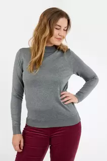 Langærmet Strik - Grå