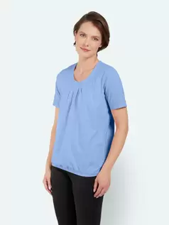 T-shirt - Lys Blå - Elastik i Taljen