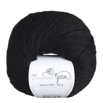 Garn Merino Mix 50g svart