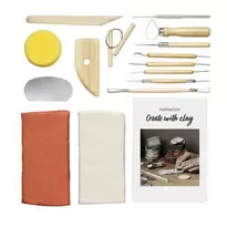 DIY-kit hobby clay – 2 kg hobbylera och massor av praktiska verktyg
