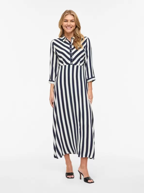 Product carousel image - VIAYA PAYA MAXI RAK KLÄNNING, Navy Blazer | 1