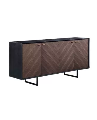 MERCER Skänk - Valnöt / Svart Ek 180 cm