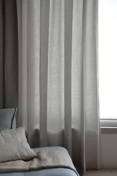 Gardin Ellen dubbel bredd Grå Höjd 250 CM