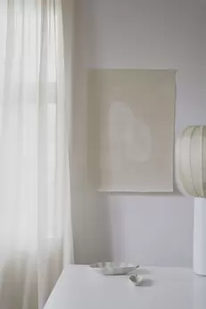 Handtryckt Poster Colour smudge Vit 50x70 cm