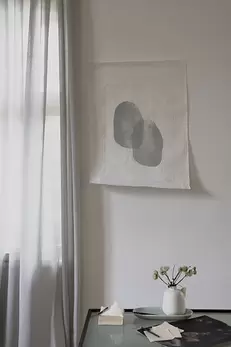 Handtryckt Poster Colour smudge Grå 50x70 cm