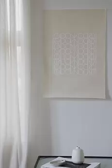 Handtryckt Poster London mood Vit 50x70 cm