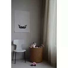 Handtryckt poster Moby svart 50x70