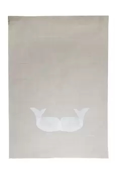 Handtryckt Poster Moby Vit 50x70 cm