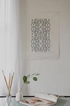 Handtryckt Poster New York Peace Grå 50x70 cm