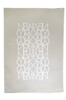 Handtryckt Poster New York Peace Vit 50x70 cm
