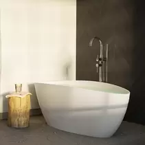 Badkar Ellipse 157 Cm Vitt Matt