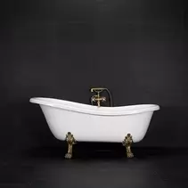 Tassbadkar Victoria 157 Cm Vitt Med Antika Tassar