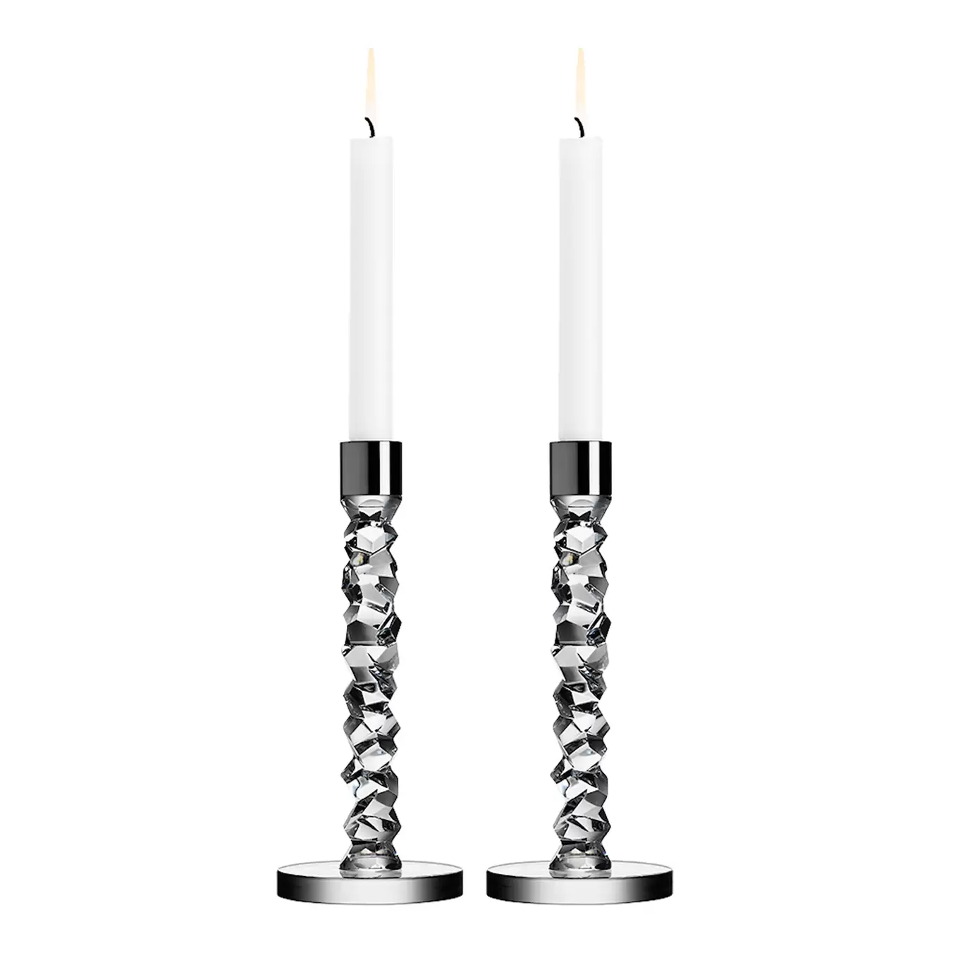 Carat ljusstake 24,2 cm 2-pack rostfri