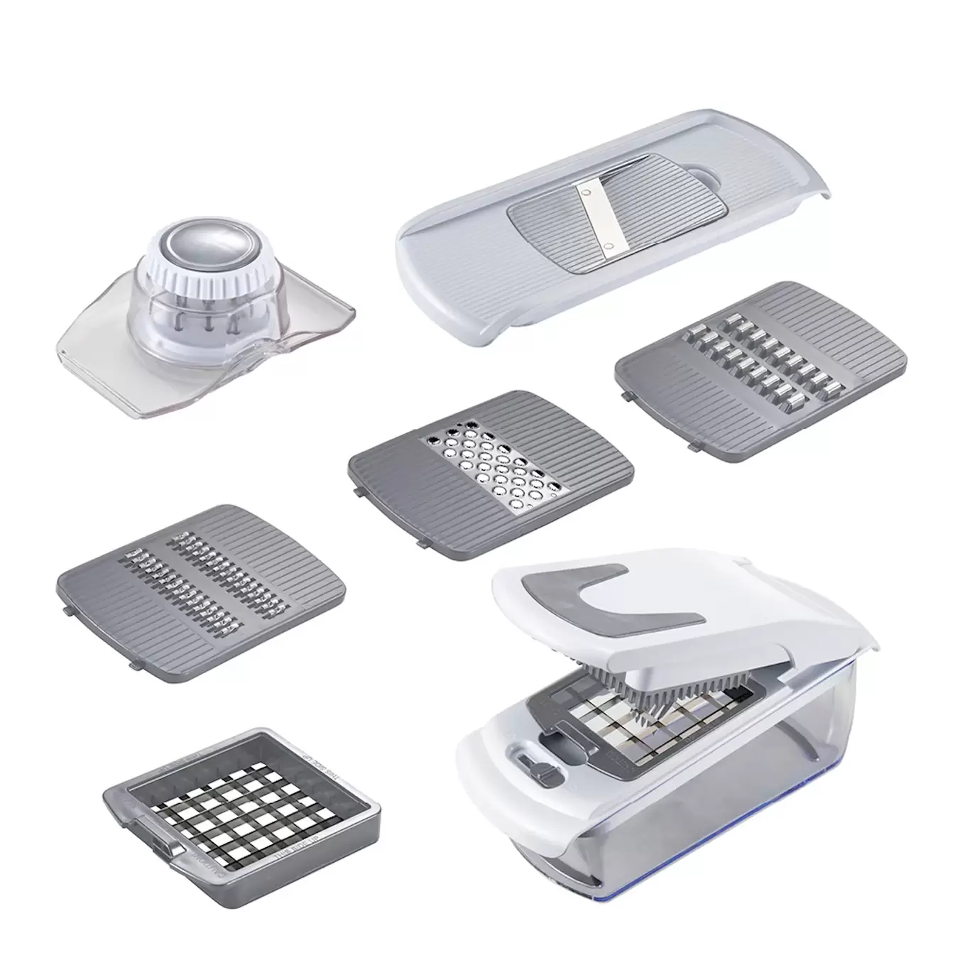 Basis grönsakshackare mandolin grå/vit