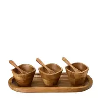 Fat med skålar - Trä - 35 x 15 x 7 cm