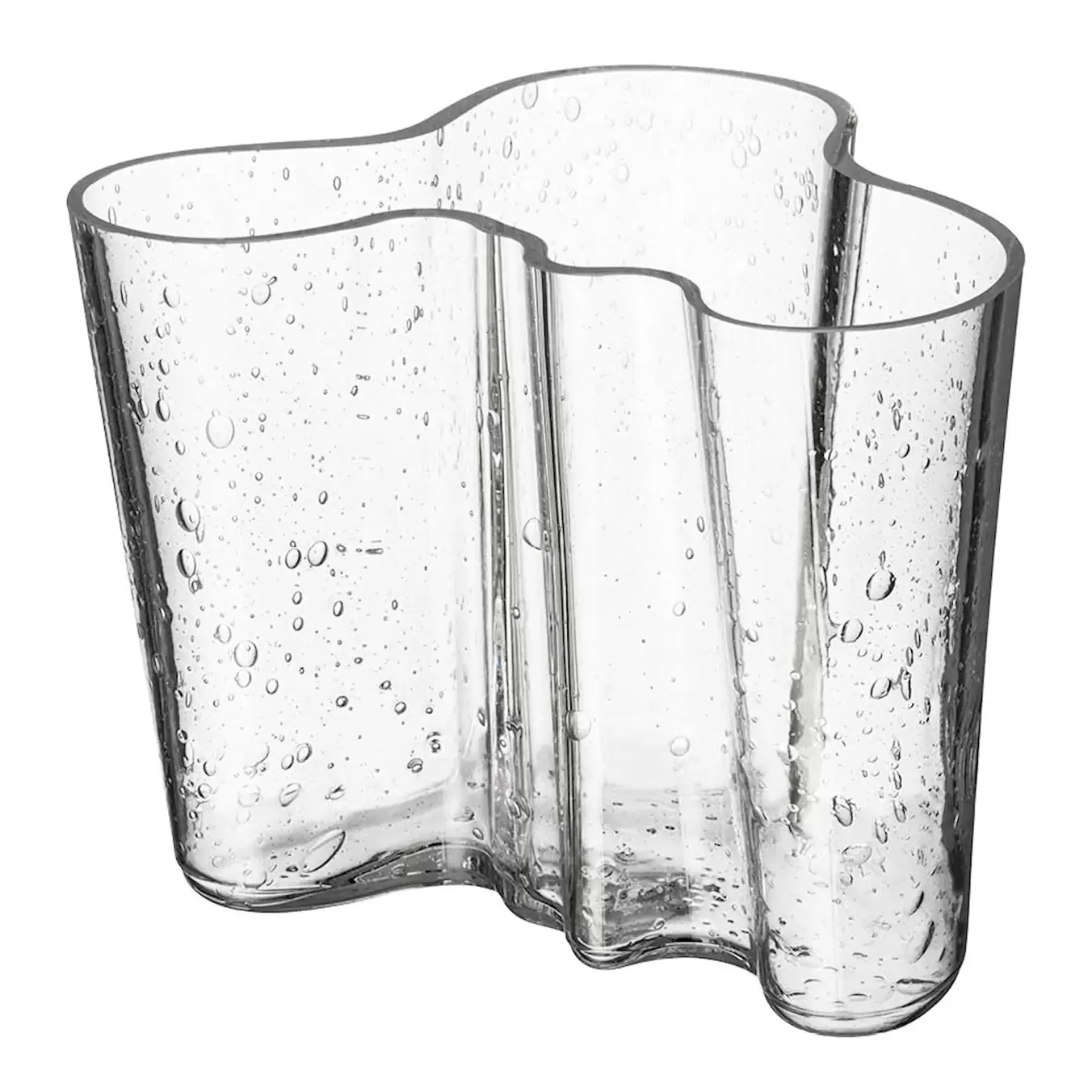 Aalto vas 16 cm bubbelglas klar