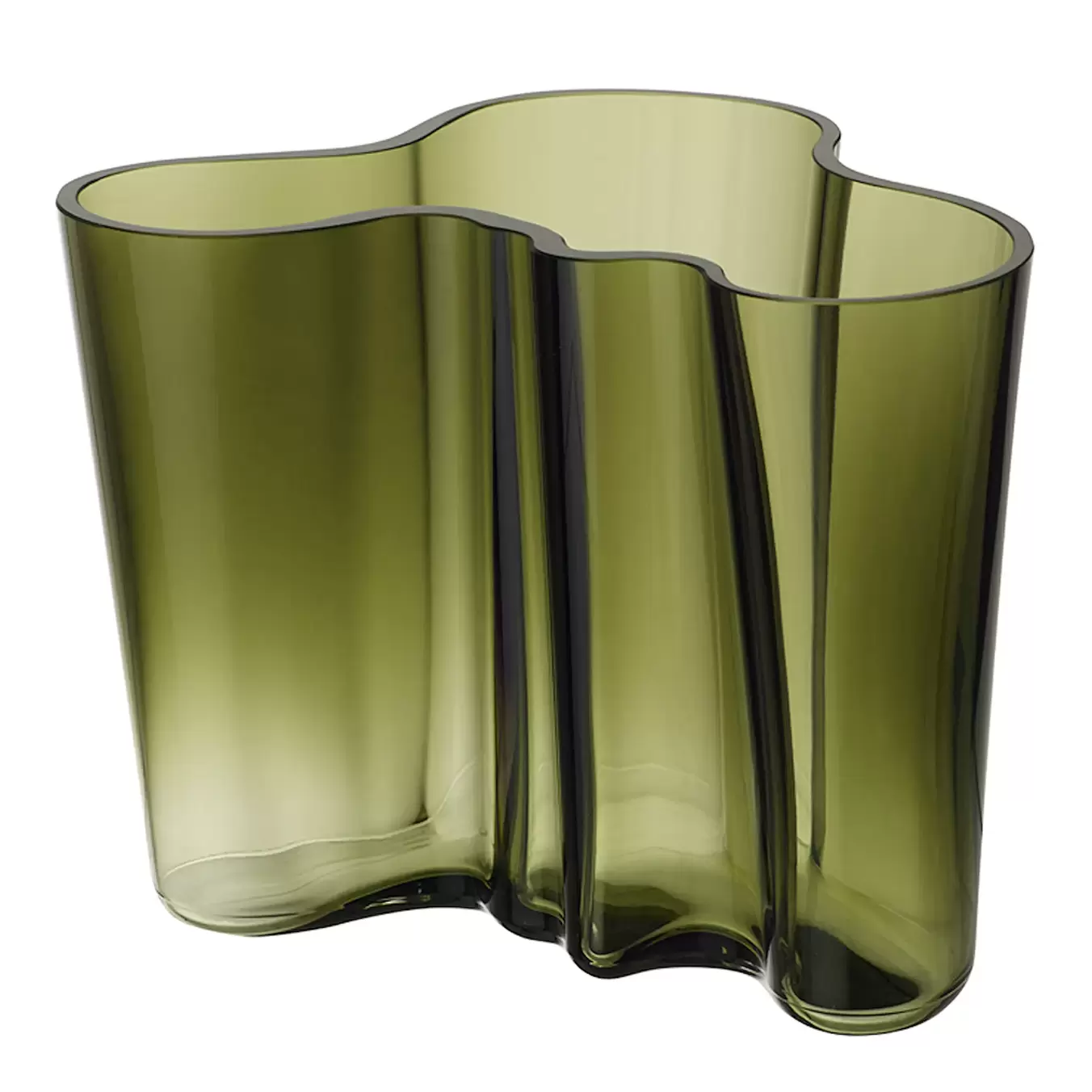 Alvar Aalto Collection Vas 16 cm Mossgrön