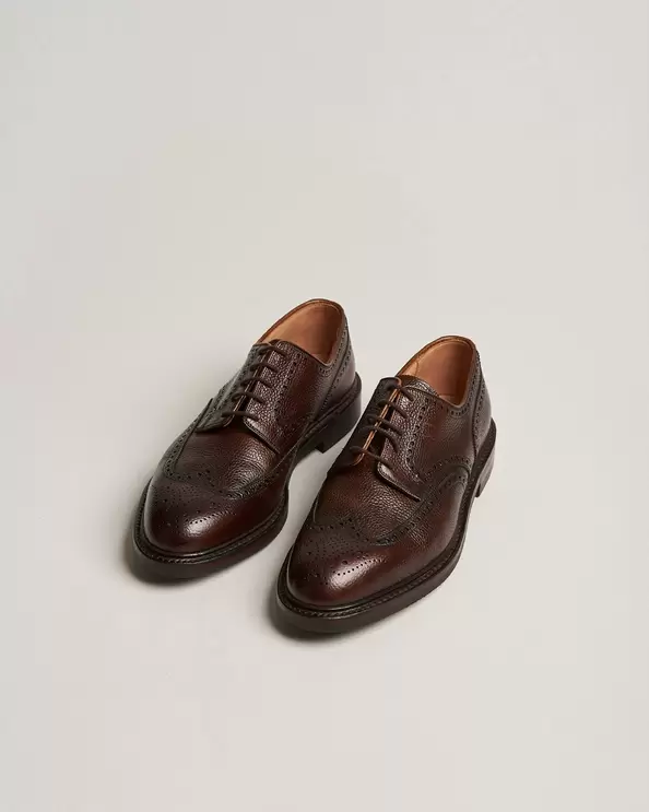 Pembroke Derbys Dark Brown Grained Calf