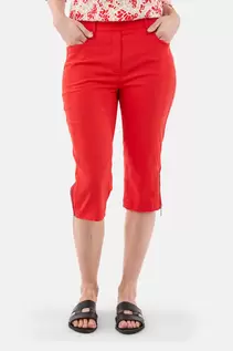 Capri Bukser - Rød - Elastik i Taljen
