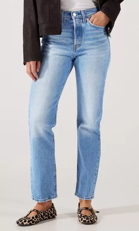 Wedgie Straight Ljusblå Jeans