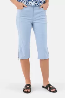 Capri Bukser - Lyseblå - Elastik i Taljen