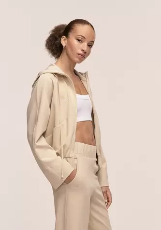 Aria Zip Hoodie Jacket - Ecru